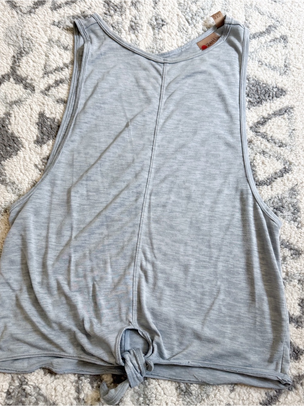 Zella Grey Tank with Tie